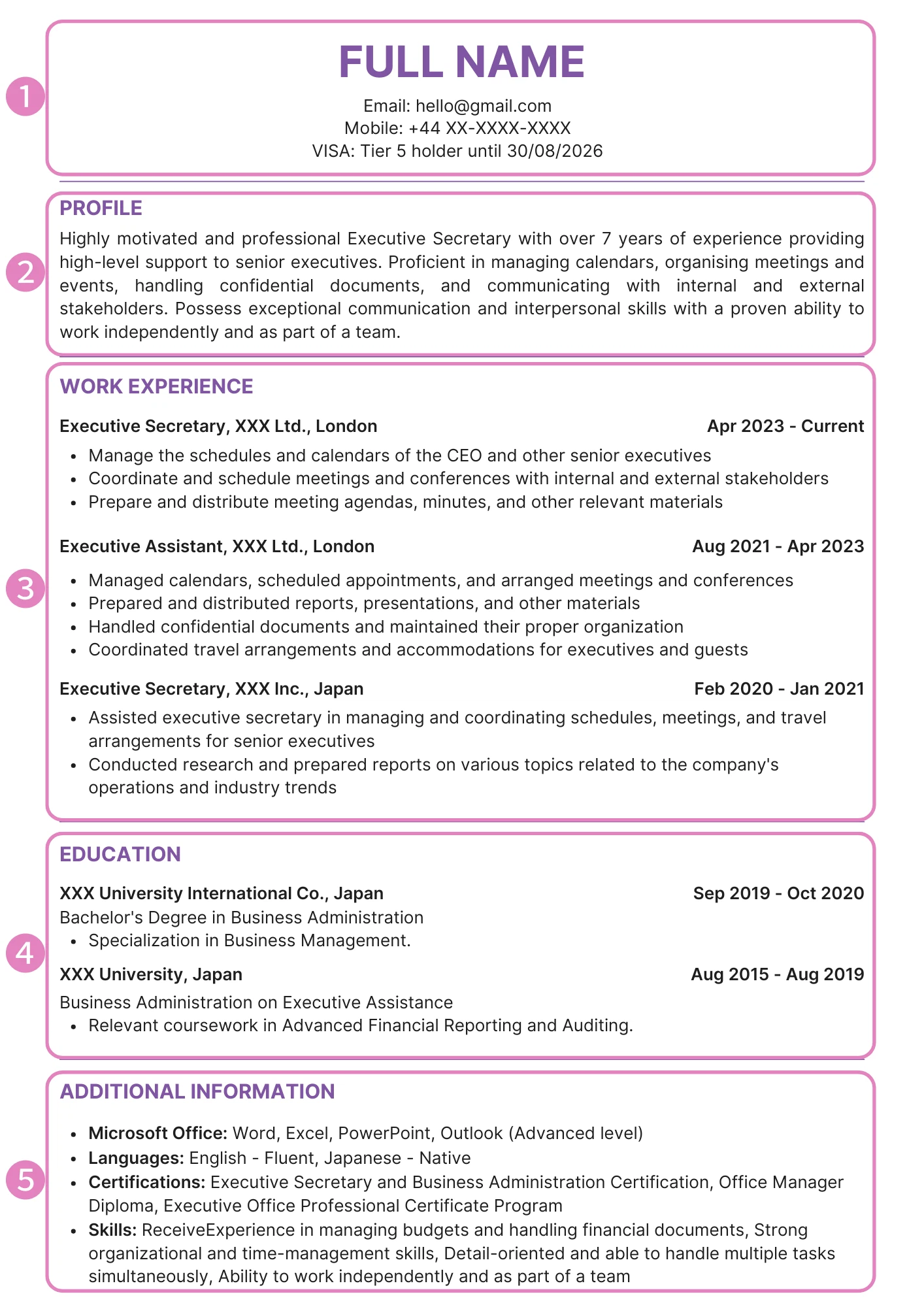 CVの解説サンプル