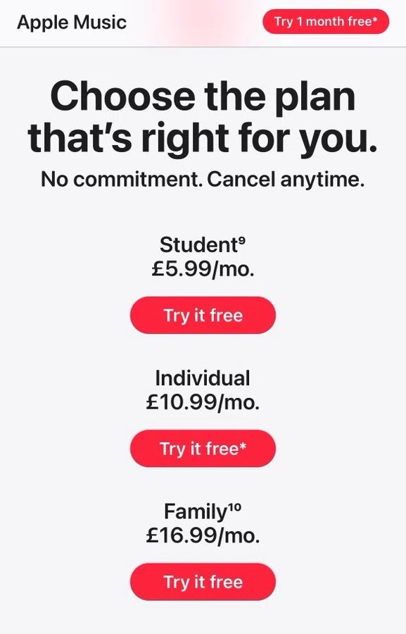 Apple Musicの料金