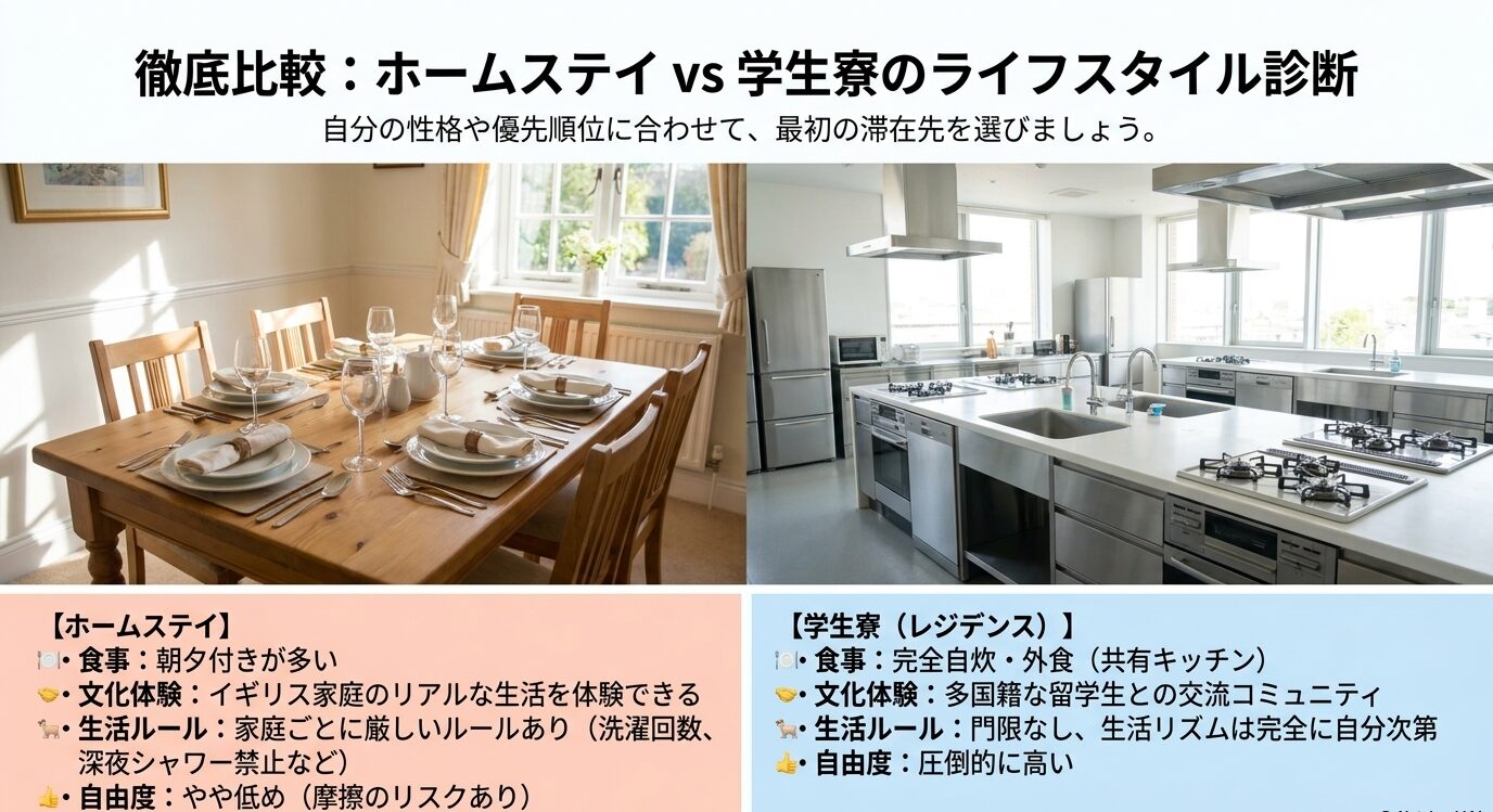 ホームステイとの比較と選び方