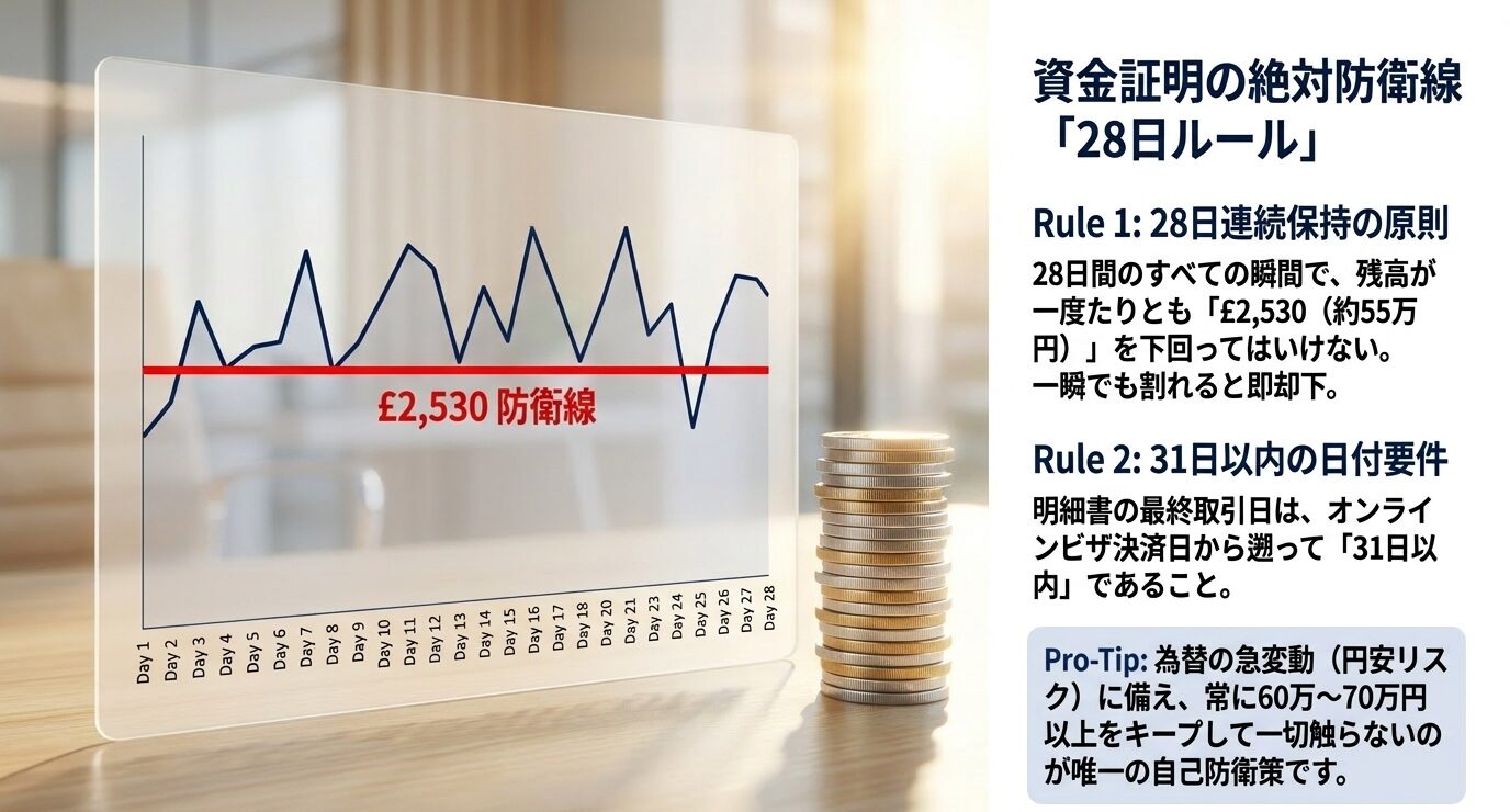 連続保持が必要な残高の計算方法と28日ルール